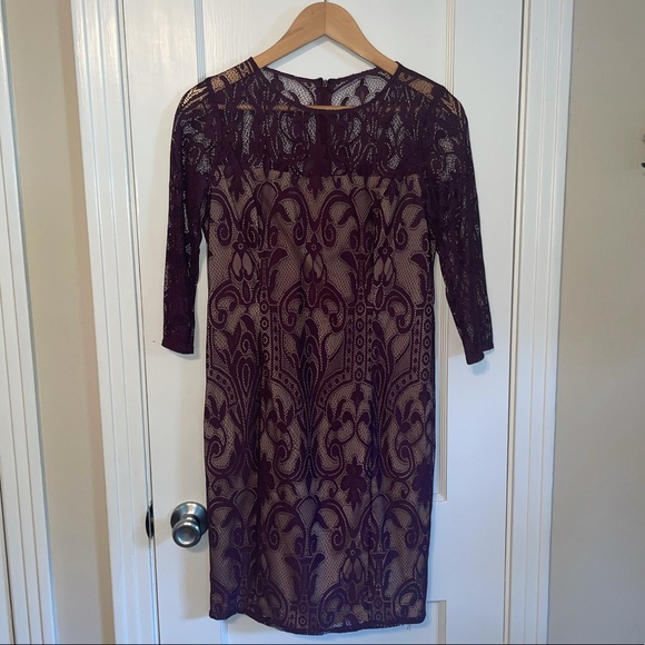 Adrianna Papell, Lace Sheath Dress - Picture 1 of 3